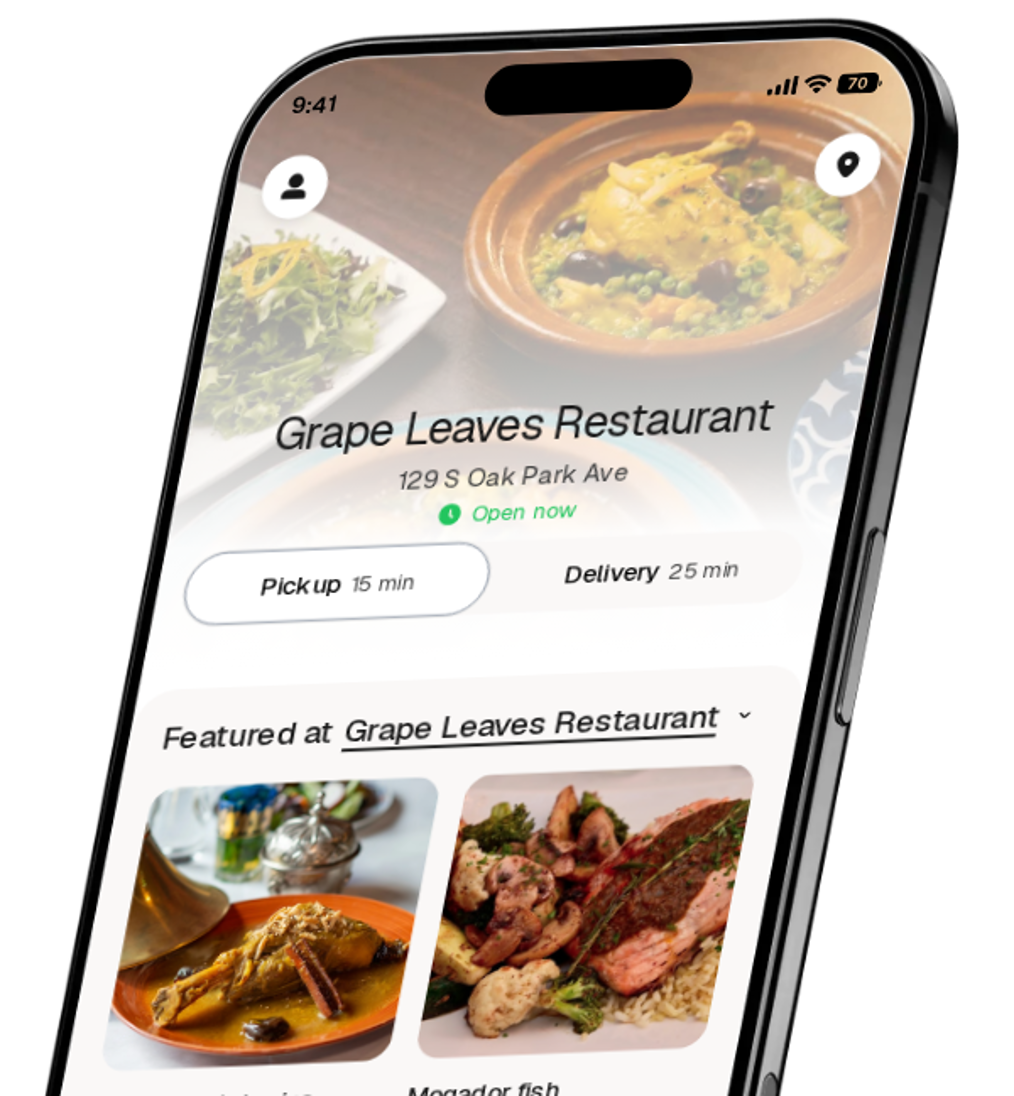 Grape Leaves Restaurant app preview