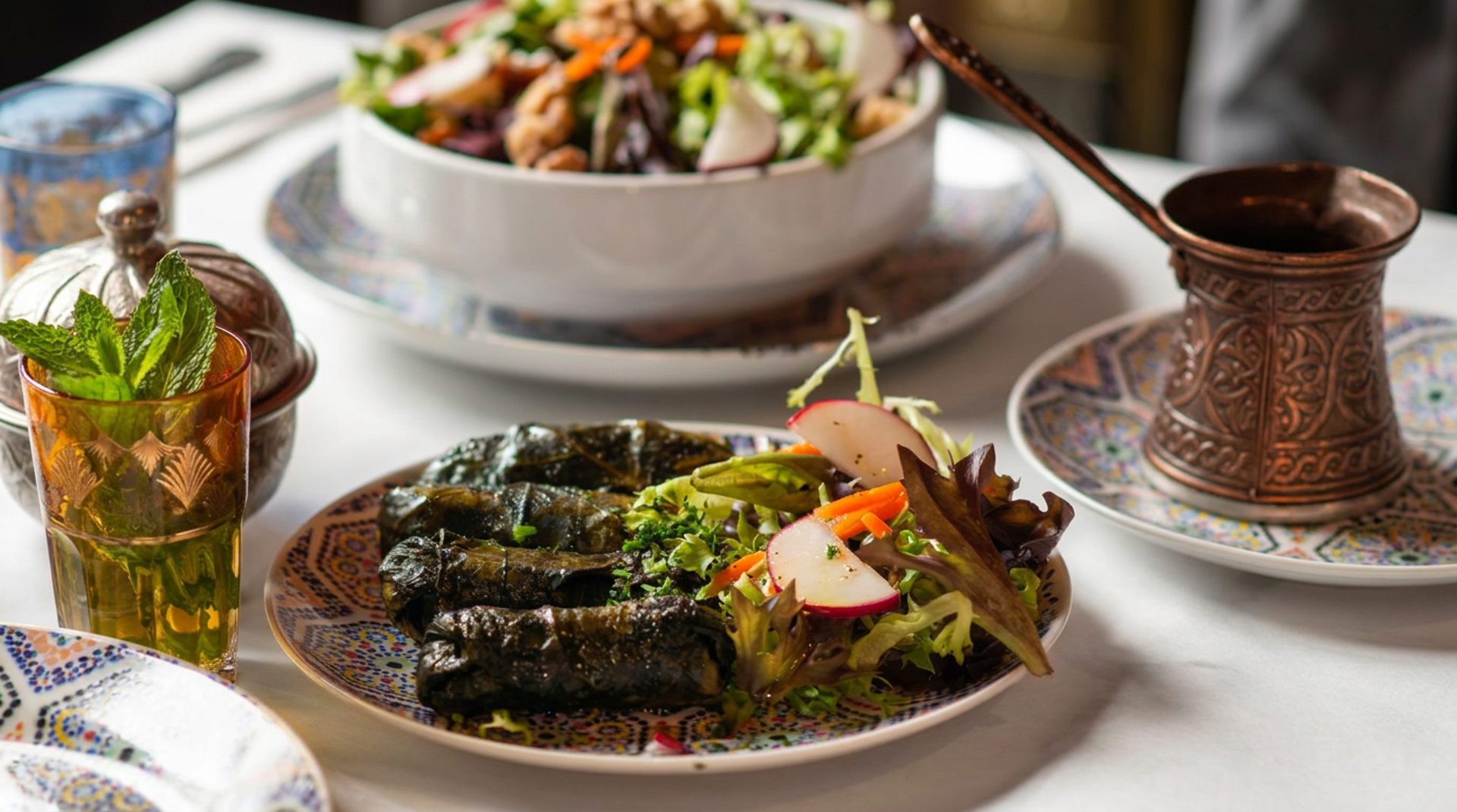 The famous grape leaves