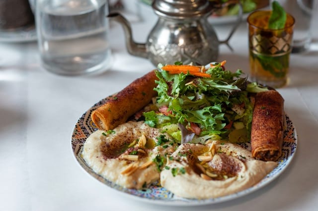 Vegetarian sampler platter.